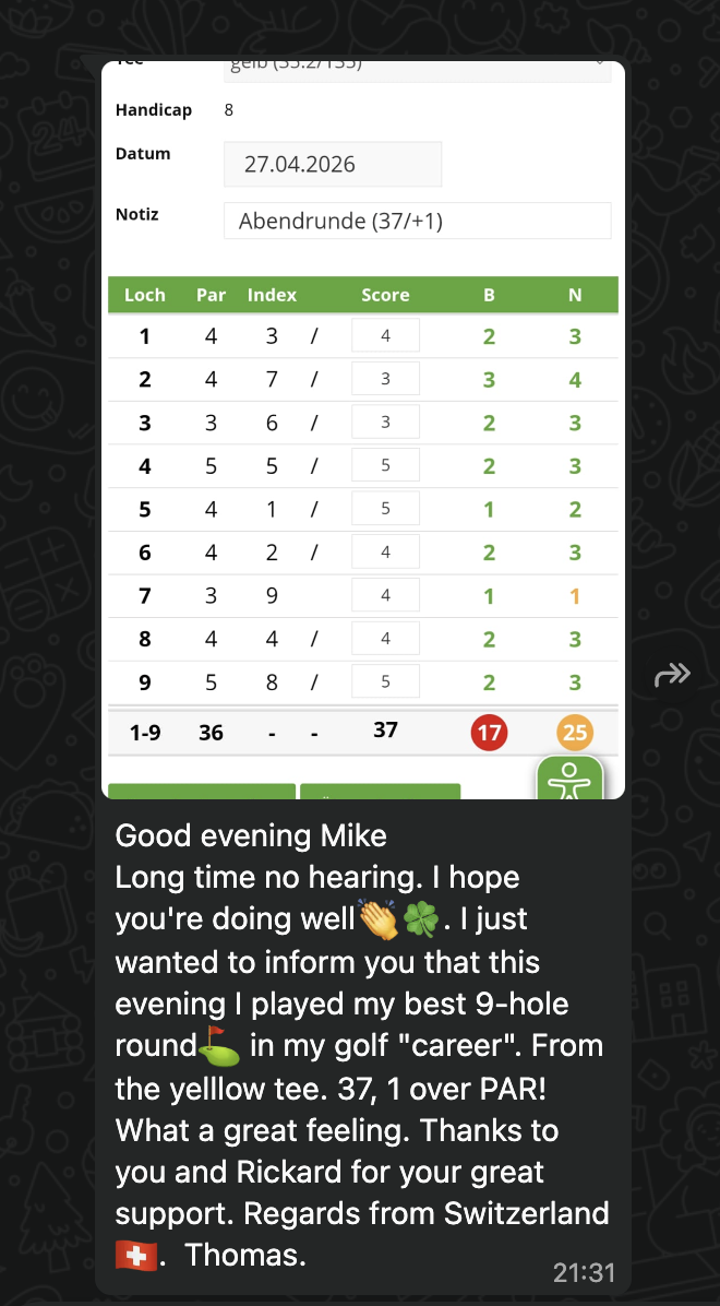 DM from student
