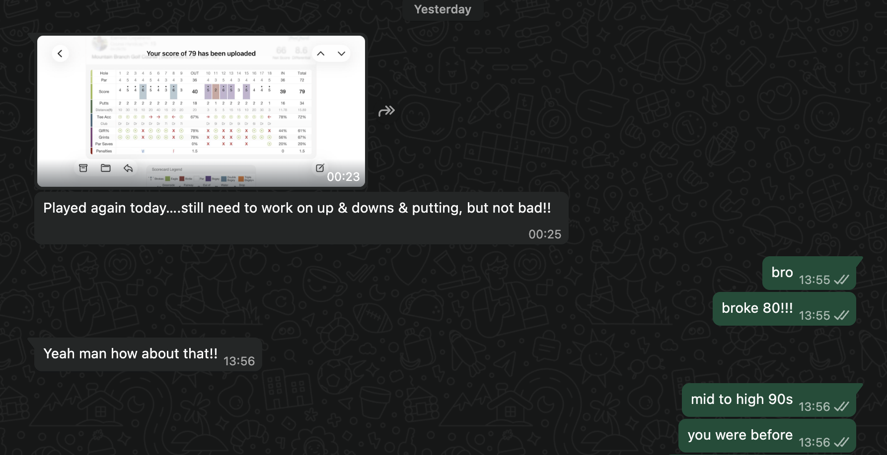 DM from student
